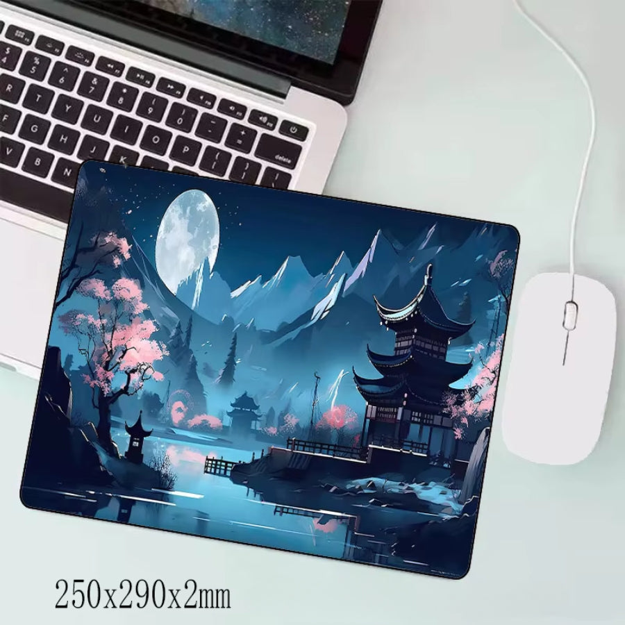 Tapis de souris XXL Gamer Temple Bleu