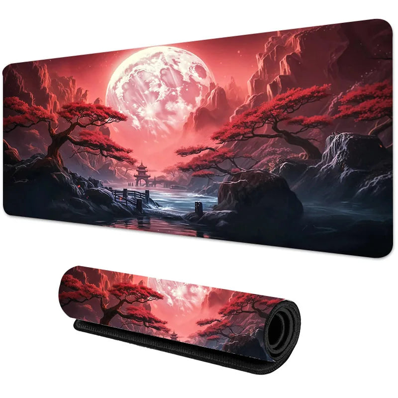 Tapis de souris XXL Gamer Temple Rouge