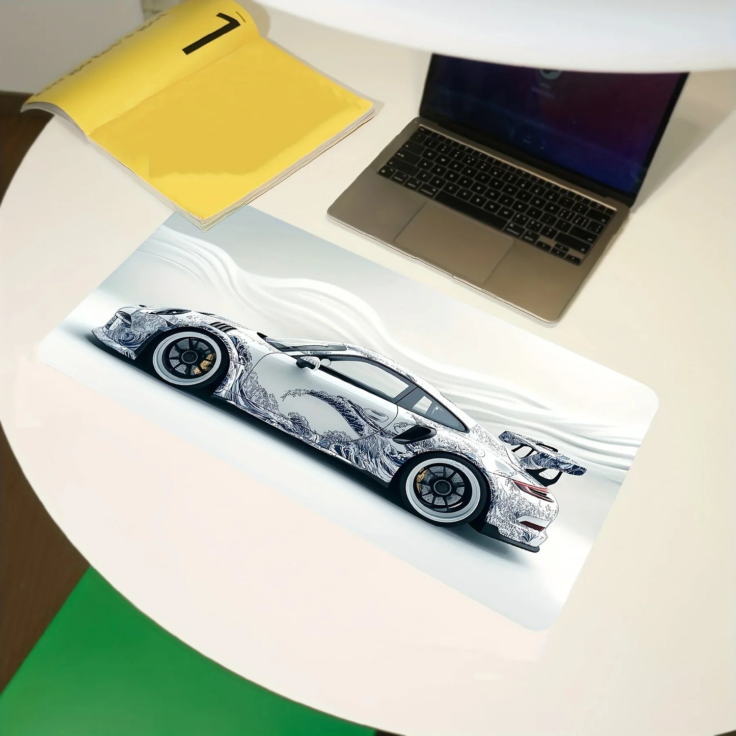 Tapis de souris XXL Style Porsche Bleu Marine