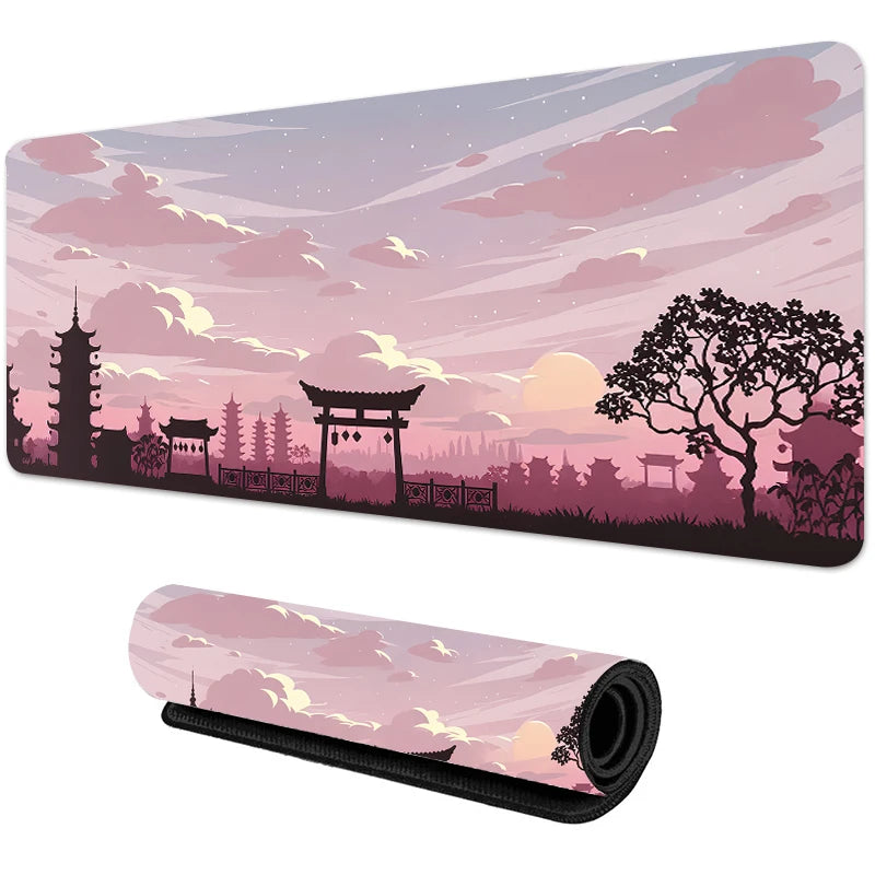 Tapis de souris XXL Gamer Temple Rose