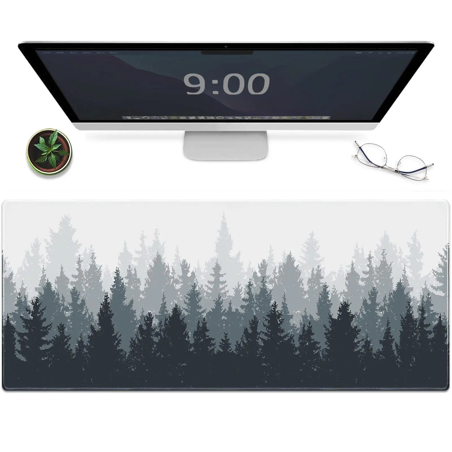 Tapis de souris XXL Gamer Forêt Blanche