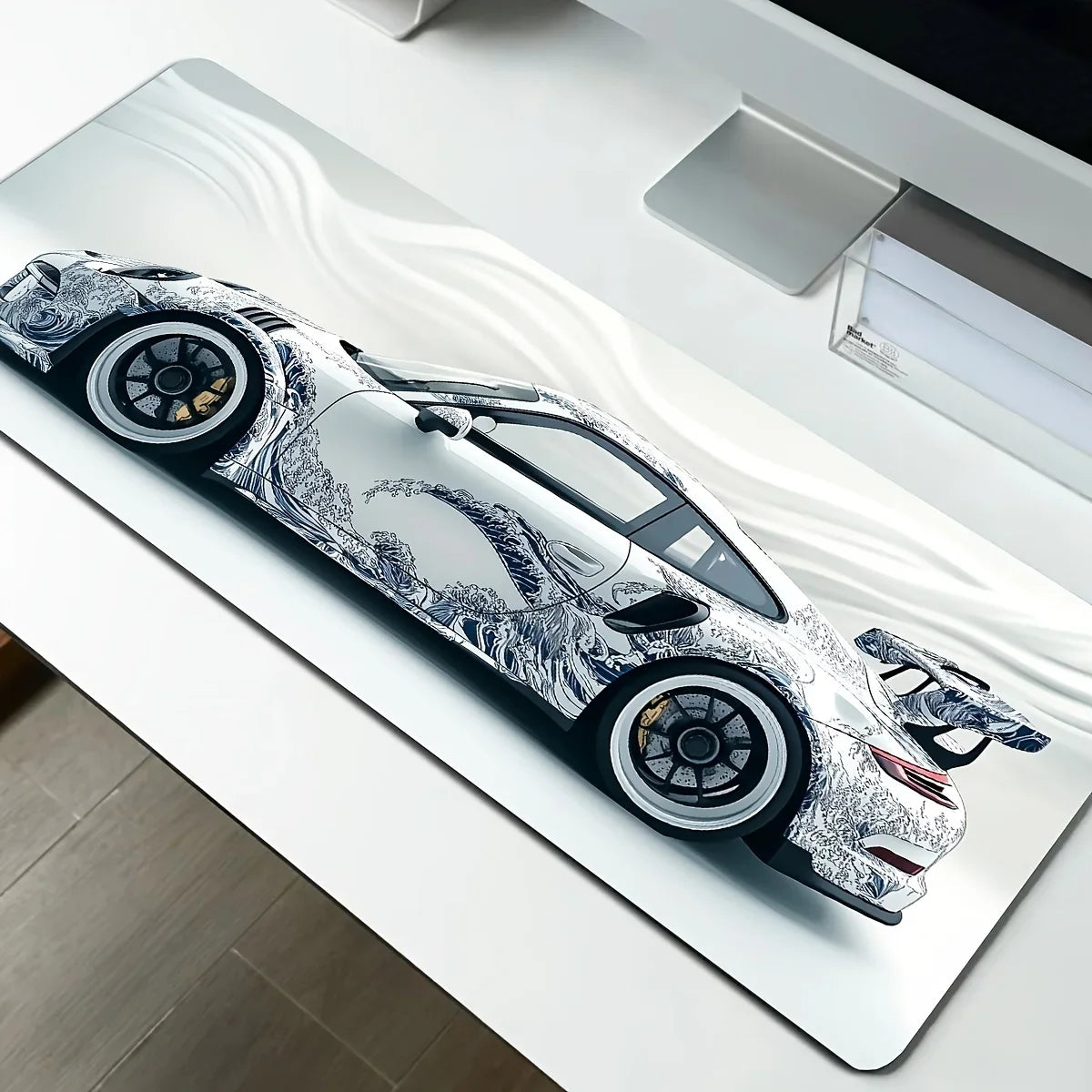 Tapis de souris XXL Style Porsche Bleu Marine