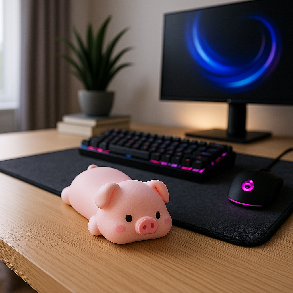 Tapis de souris ergonomique Cochon