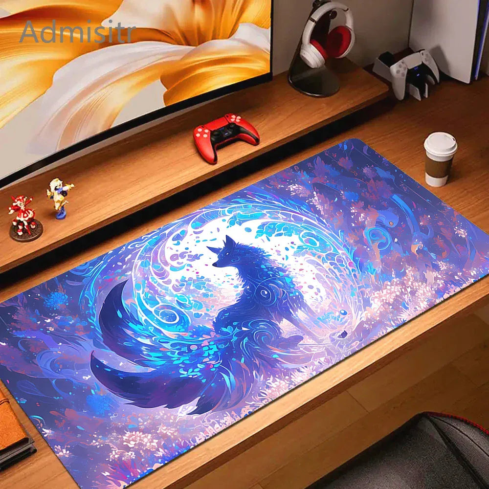 Tapis de souris XXL Gamer Esprit du Renard Violet