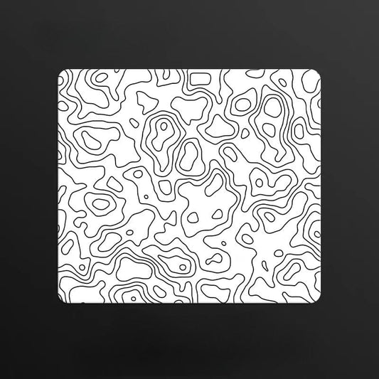 Tapis de souris en verre Blanc Topographique | Tapis de souris Store®