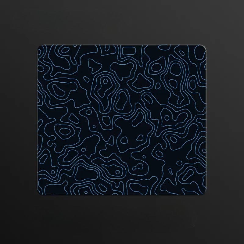 Tapis de souris en verre Bleu Topographique | Tapis de souris Store®