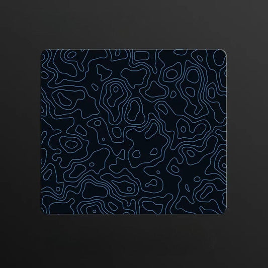 Tapis de souris en verre Bleu Topographique | Tapis de souris Store®