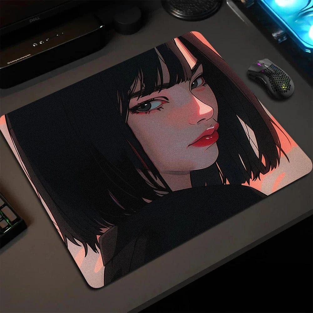Tapis de souris gamer Femme au Regard de Feu