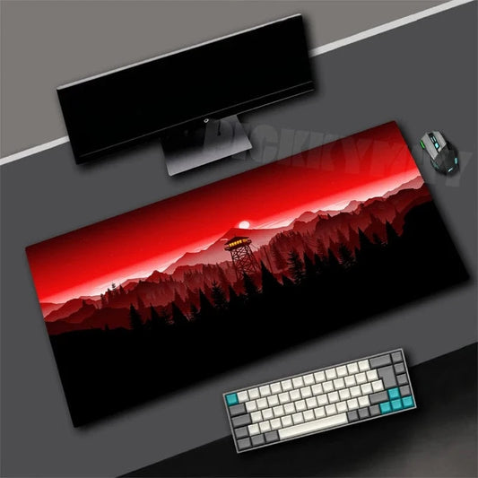 Tapis de souris XXL Gamer Rouge Cabane | Tapis de souris Store® 300x800x3mm