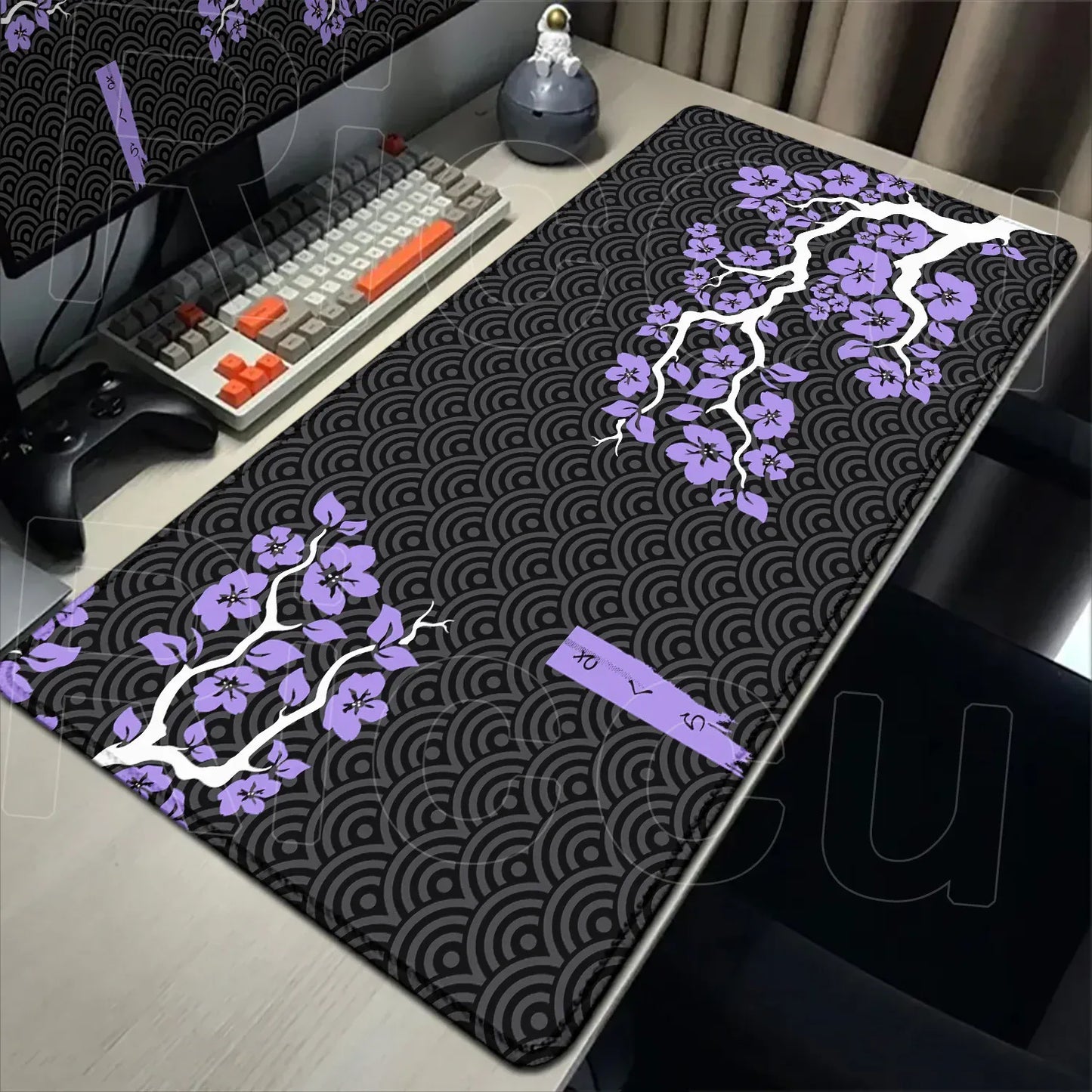 Tapis de souris XXL Gamer Sakura Violet | Tapis de souris Store® 300x600x2mm