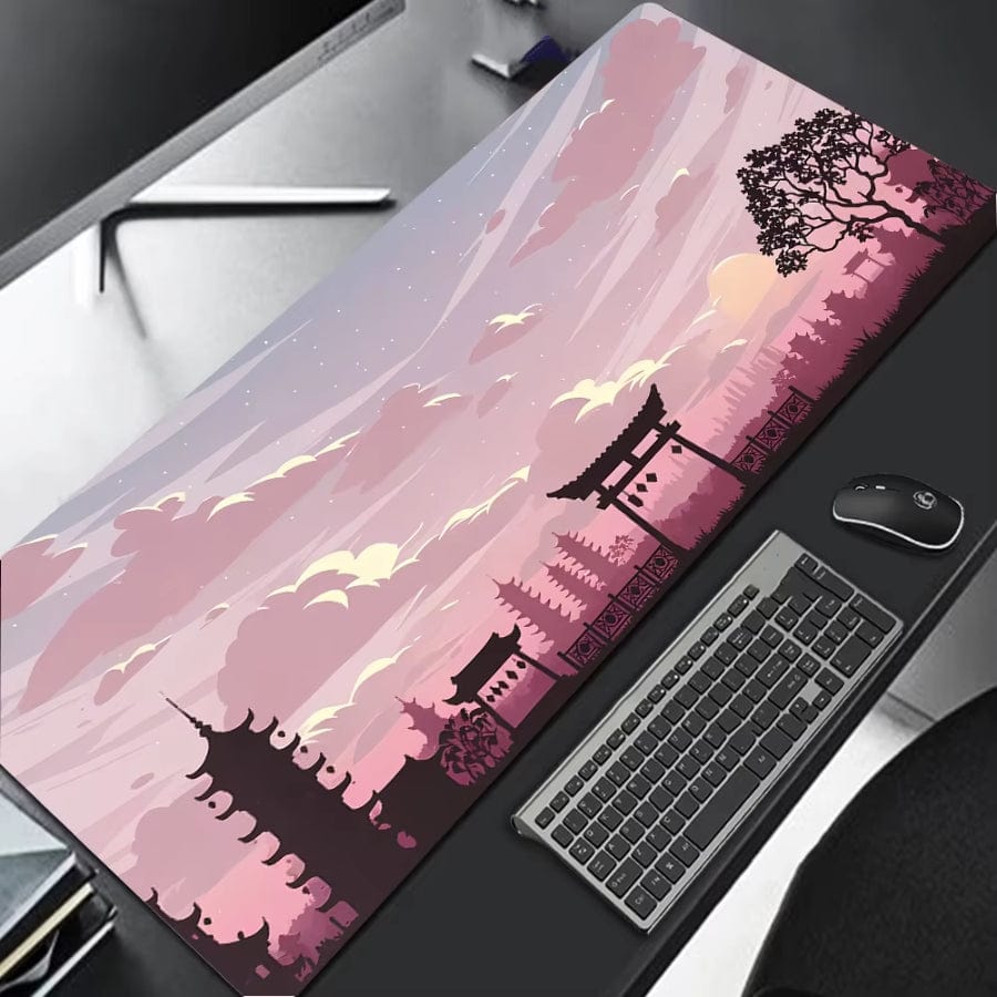 Tapis de souris XXL Gamer Temple Rose | Tapis de souris®