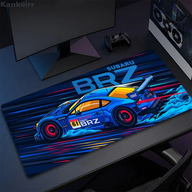 Tapis de souris XXL Sports Car BRZ Bleu | Tapis de souris Store® 30x80cm