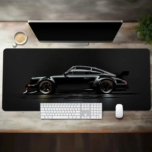 Tapis de souris XXL Style Porsche Noir | Tapis de souris® 300X700X2mm