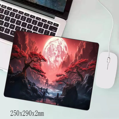 Tapis de souris XXL Gamer Temple Rouge