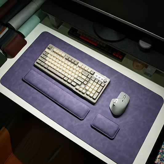 Tapis de souris XXL Ergonomique Effet Cuir Violet