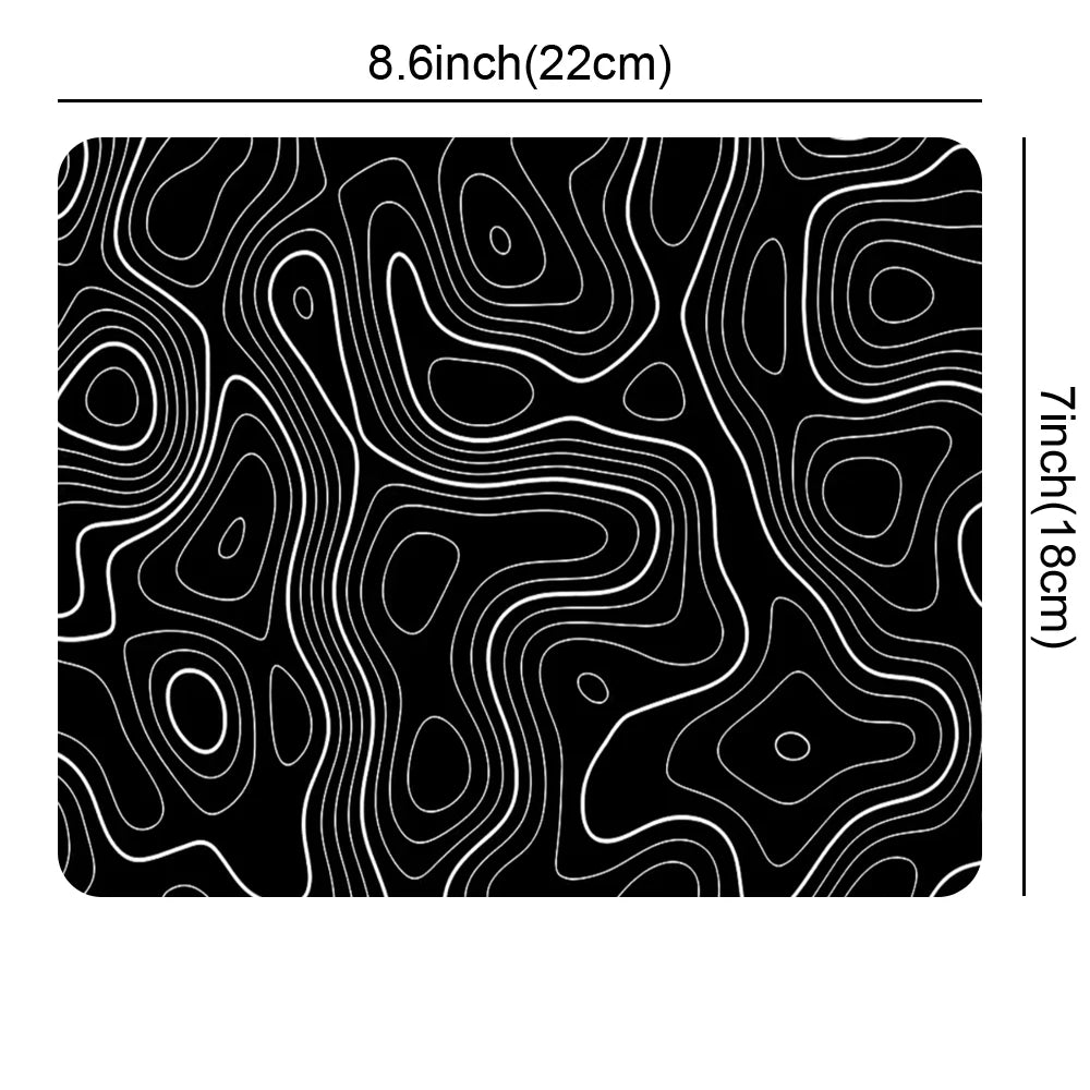 Tapis de souris XXL Gamer Noir Topographique