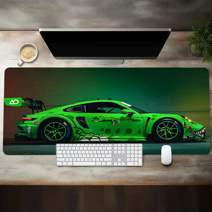 Tapis de souris XXL Style Porsche Vert