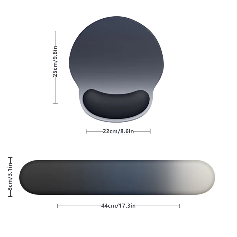 Tapis de souris ergonomique + Clavier Bleu