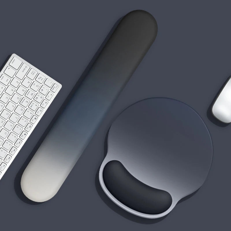 Tapis de souris ergonomique + Clavier Rose & Blanc