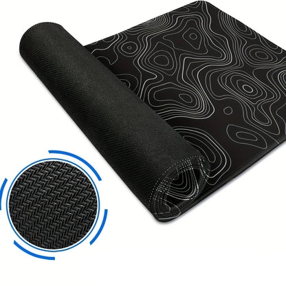 Tapis de souris XXL Gamer Noir Topographique