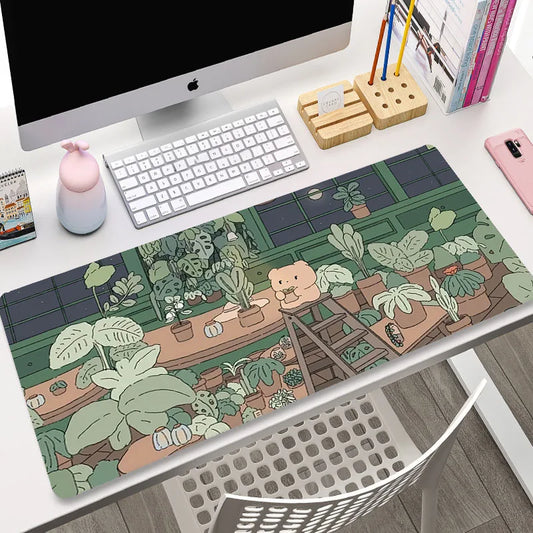 Tapis de souris XXL Vert Petit Cochon