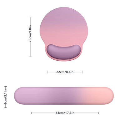 Tapis de souris ergonomique + Clavier Rose & Violet