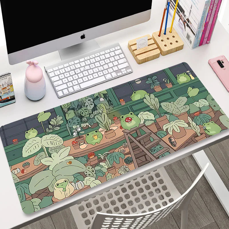 Tapis de souris XXL Vert Petite Grenouille
