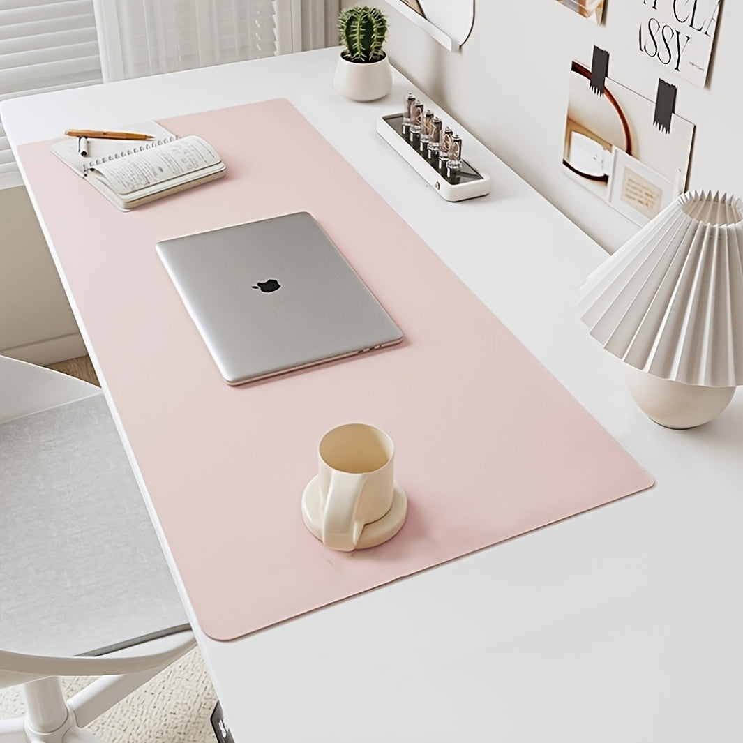 Tapis de souris XXL Effet Cuir Rose Clair