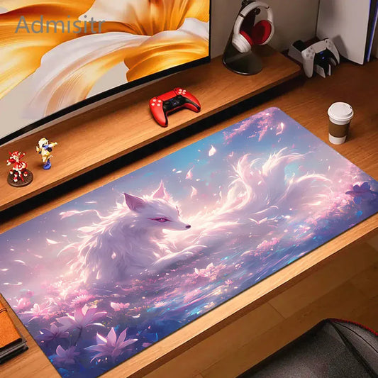 Tapis de souris XXL Gamer Esprit du Renard Rose