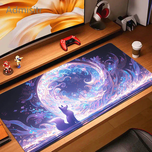 Tapis de souris XXL Lueur d’Aurore Violet