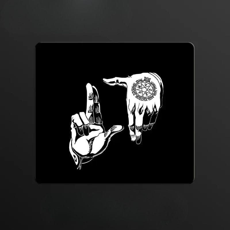 Tapis de souris en verre gamer Mains Occultes