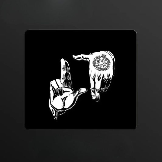 Tapis de souris en verre gamer Mains Occultes