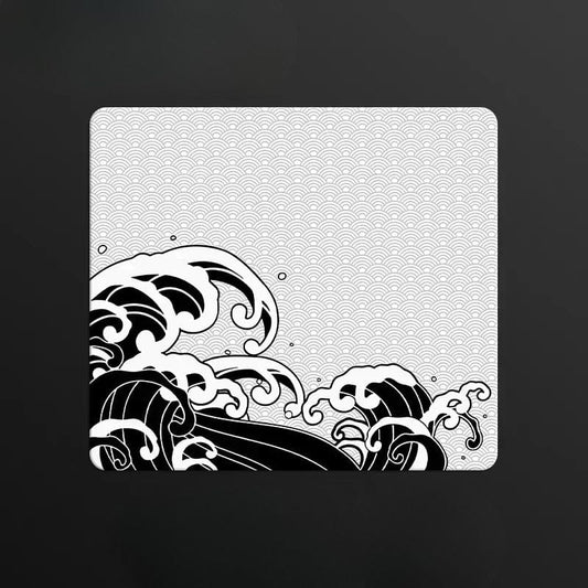 Tapis de souris en verre gamer Vagues du Silence Blanche