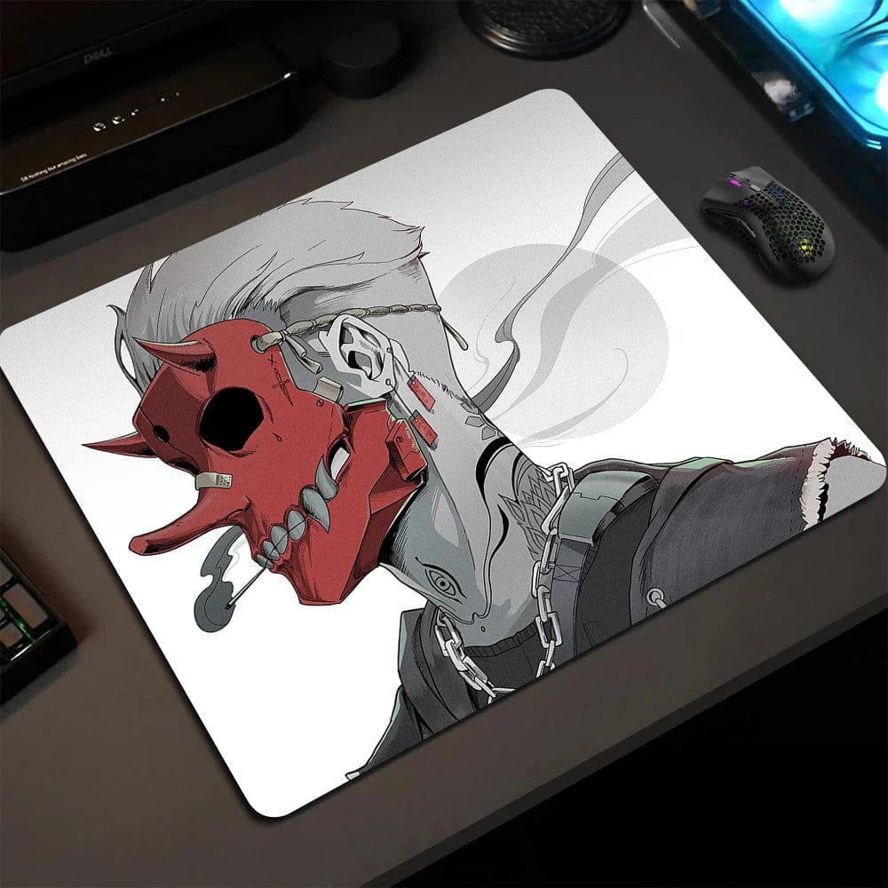 Tapis de souris gamer Guerrier Cybernétique & Masque Oni