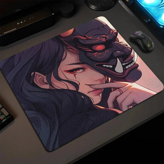 Tapis de souris gamer Masque Oni Noir