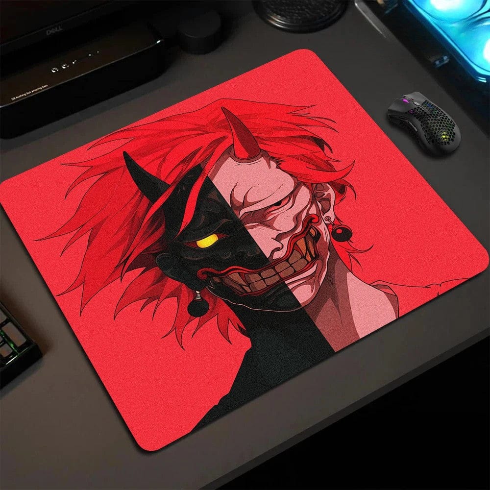 Tapis de souris gamer Visage Démoniaque Noir & Rouge