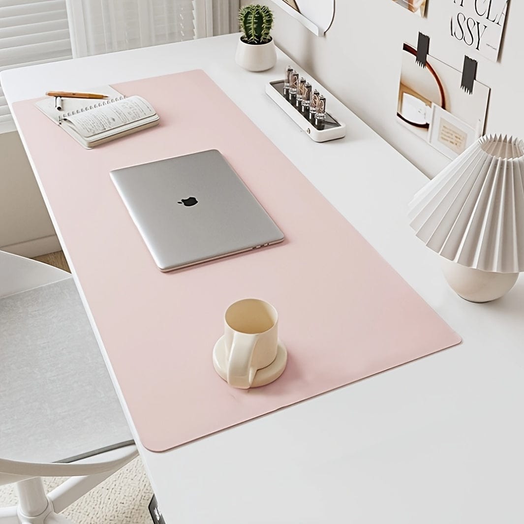 Tapis de souris XXL Effet Cuir Rose Clair | Tapis de souris Store® 40*80cm