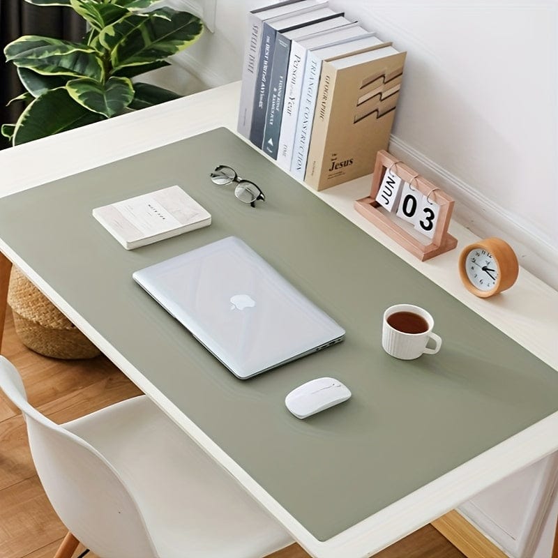 Tapis de souris XXL Effet Cuir Vert Clair | Tapis de souris Store®