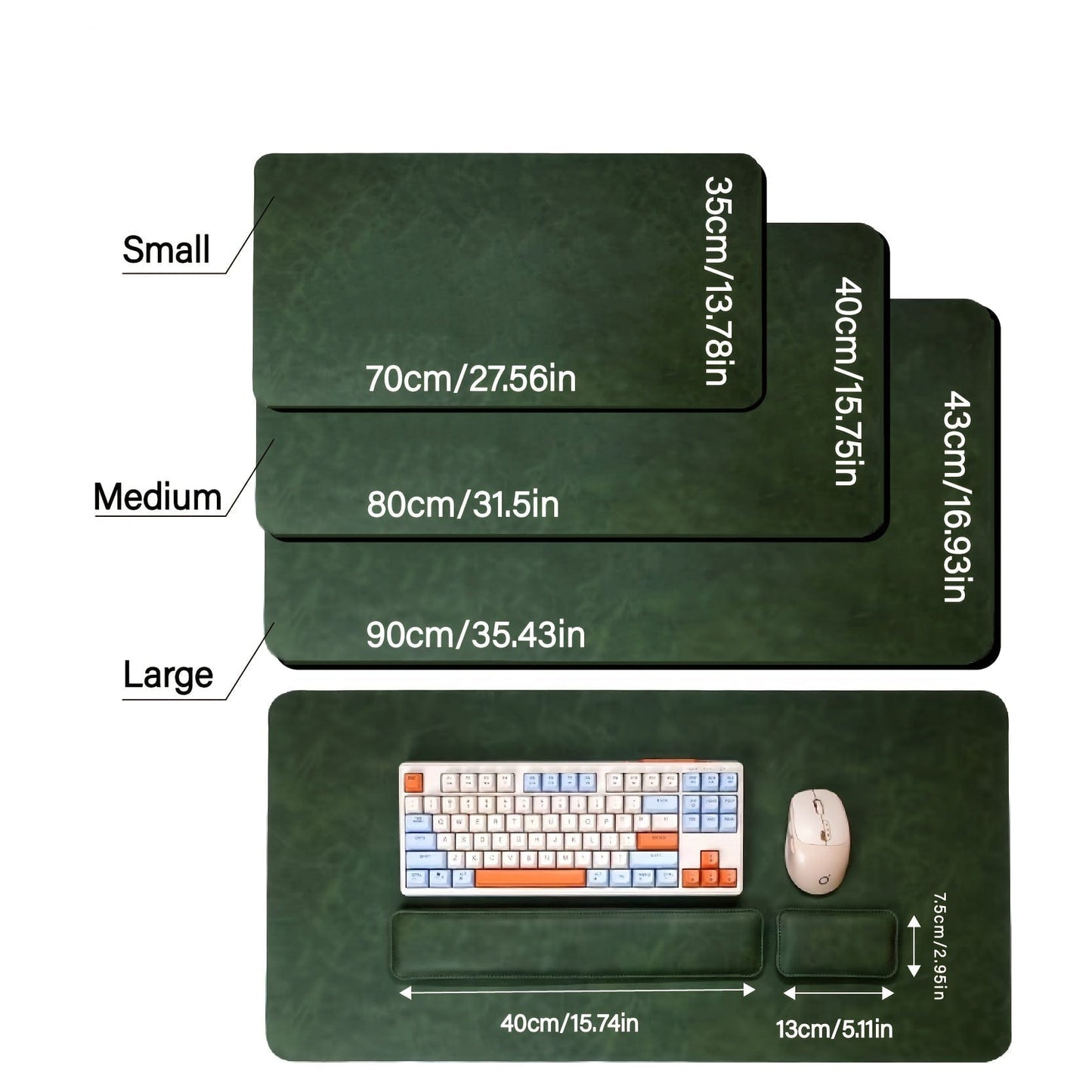 Tapis de souris XXL Ergonomique Effet Cuir | Tapis de souris Store®