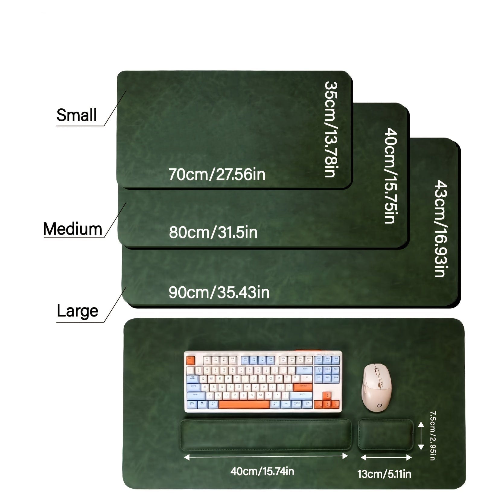 Tapis de souris XXL Ergonomique Effet Cuir | Tapis de souris Store®