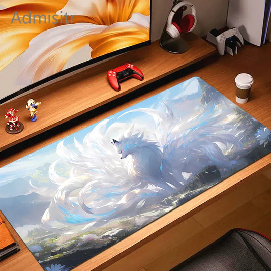 Tapis de souris XXL Gamer Esprit du Renard Blanc | Tapis de souris Store® 600x300x2mm