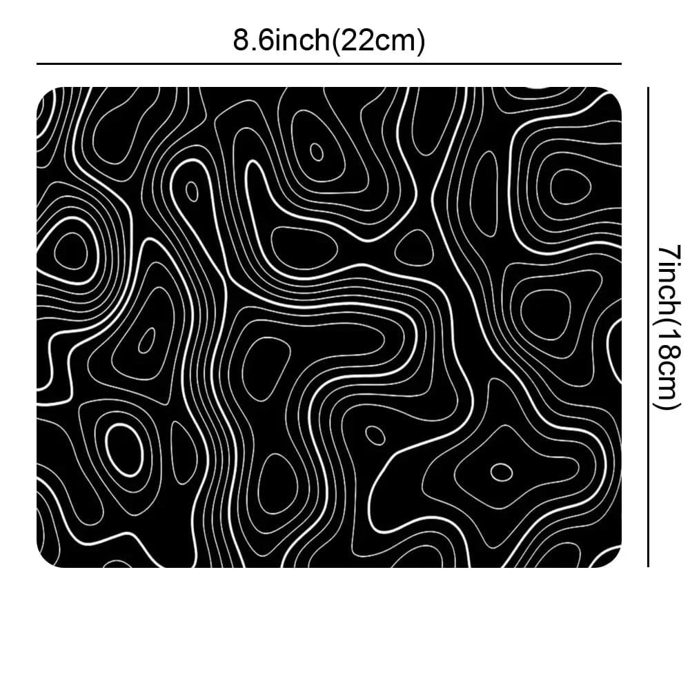 Tapis de souris XXL Gamer Noir Topographique