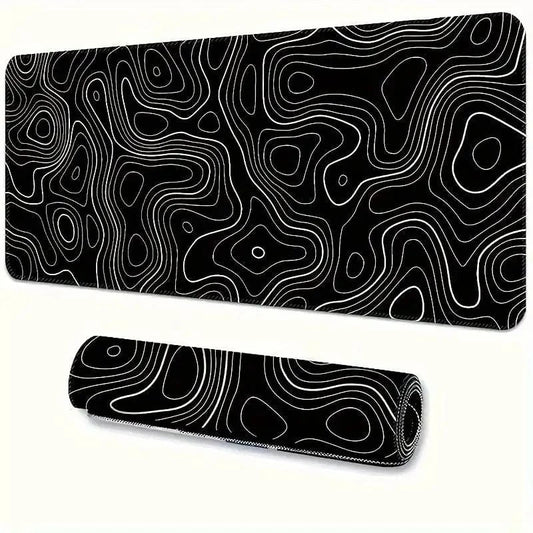 Tapis de souris XXL Gamer Noir Topographique 400x900x2MM
