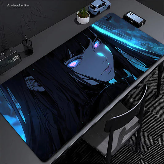 Tapis de souris XXL Gamer Regard Glacial Bleu Électrique | Tapis de souris Store® 60x30cm