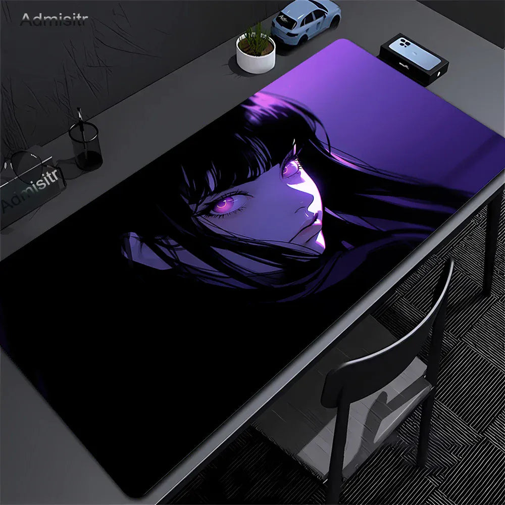 Tapis de souris XXL Gamer Regard Violet Envoûtant | Tapis de souris Store® 60x30cm