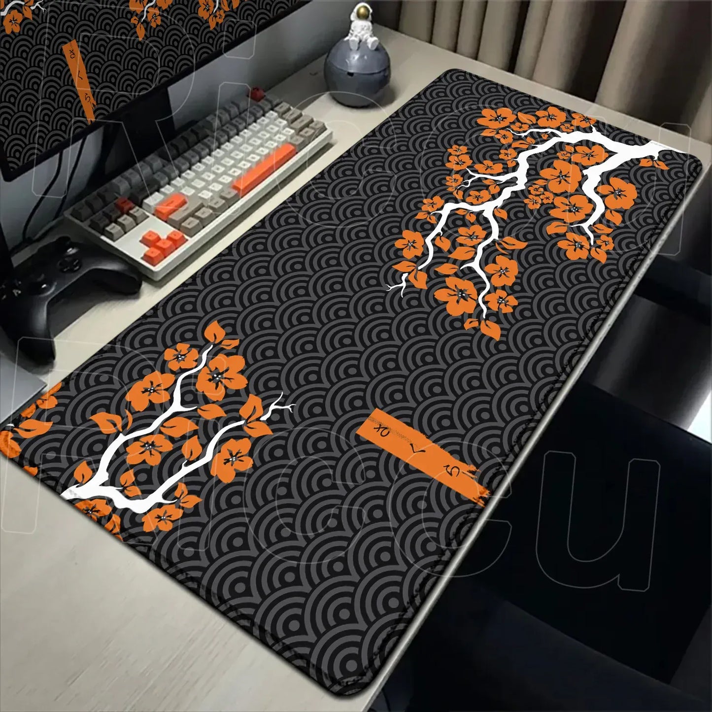 Tapis de souris XXL Gamer Sakura Orange | Tapis de souris Store® 300x600x2mm