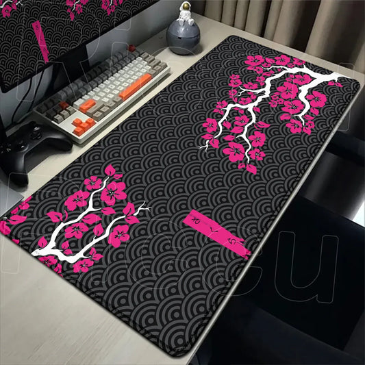 Tapis de souris XXL Gamer Sakura Rosé Fushia 300x600x2mm