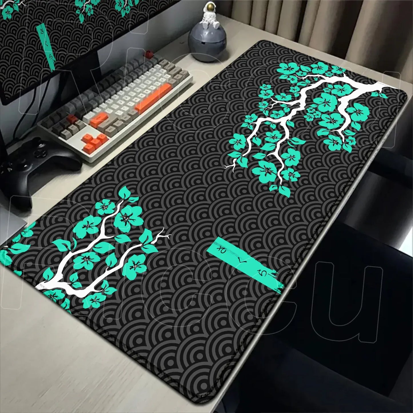 Tapis de souris XXL Gamer Sakura Vert Clair | Tapis de souris Store® 300x600x2mm