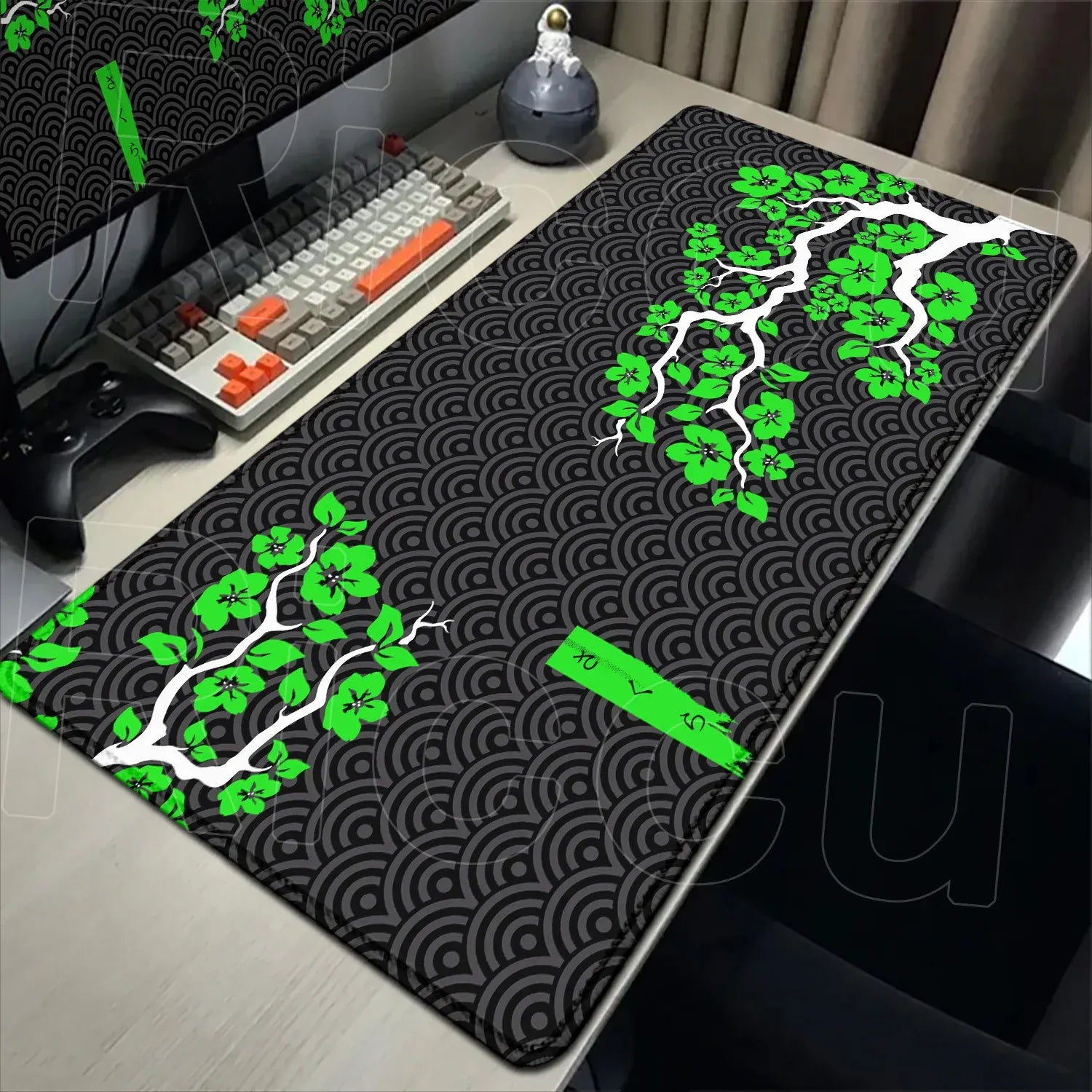 Tapis de souris XXL Gamer Sakura Vert | Tapis de souris Store® 300x600x2mm