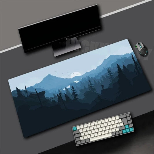 Tapis de souris XXL Gamer Sunset Bleu | Tapis de souris Store® 300x800x3mm